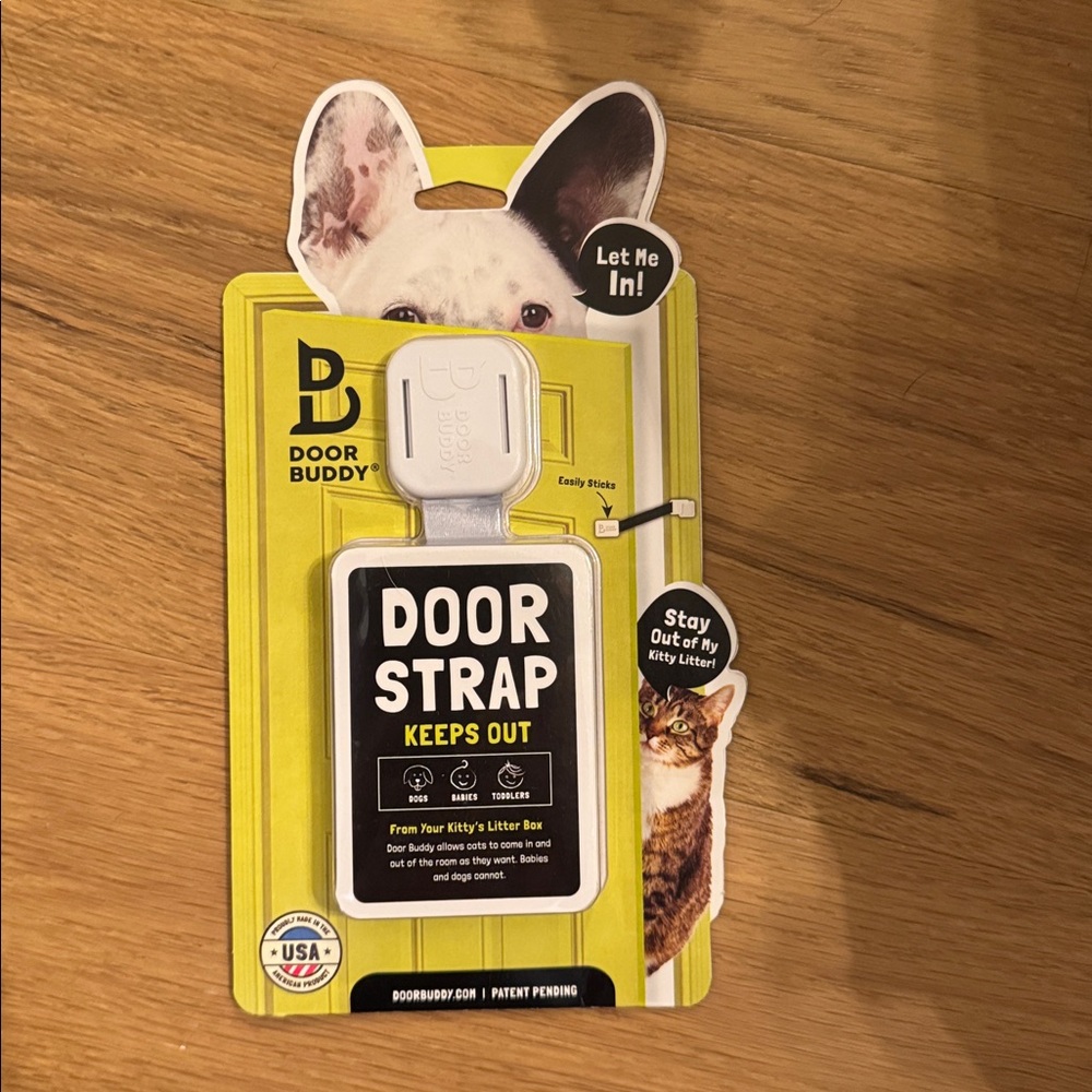 Door Buddy Door Strap & Door Stop Keeps Out Dogs Babies Toddlers. - NWT